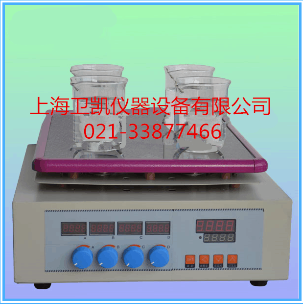 四点数显磁力搅拌加热板